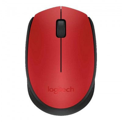 Logitech M171 mouse Ambidextrous RF Wireless Optical 1000 DPI, Red