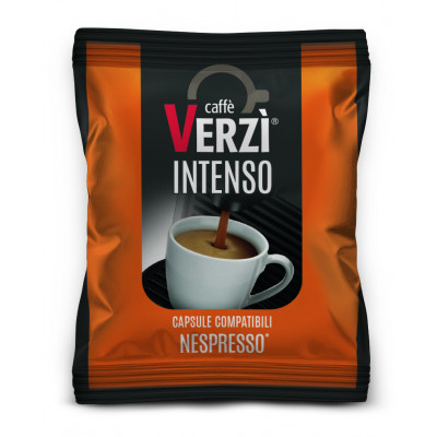 Verzi 100 Capsules Compatible with Nespresso Machine, Aroma Intenso Coffee