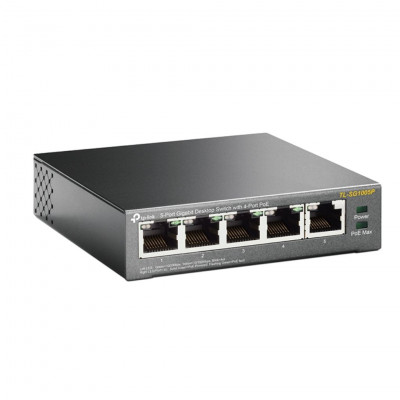TP-Link TL-SG1005P 5-Port Gigabit 10/100/1000Mbps Desktop Switch with 4-Port PoE