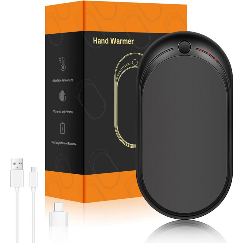 Electric Pocket  Hand Warmer Rechargeable USB Power Bank 5200mAh.