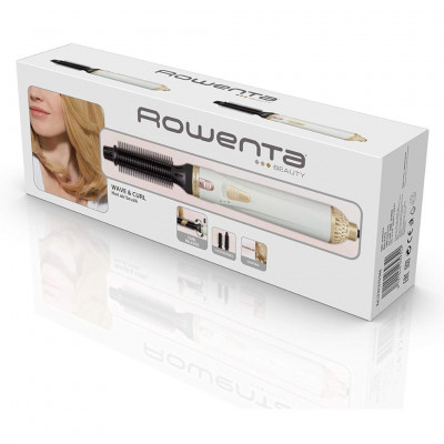 Rowenta CF3910 Hot Air Brush Curl Release | Rolling System for Easy Curls and Waves | Ceramic/Tourmaline Coating | 2 Temperature