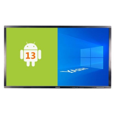 MONITOR INTERATTIVO TOUCH YASHI 75" LY7514 LCD 4K TYPE-C 8GB Ram 128GB Storage ANDROID 13, staffa a muro inclusa