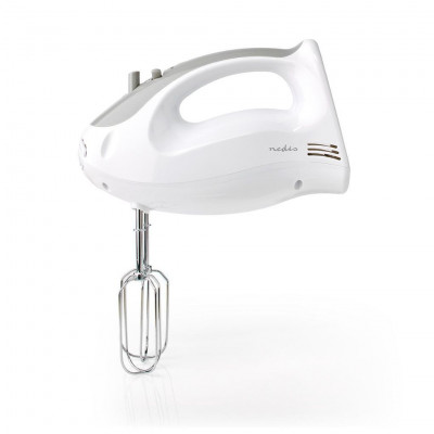 Hand Mixer, 200 W | 5-Speed Setting | Turbo function | 2 Beaters / 2 Dough Hooks | Grey / White