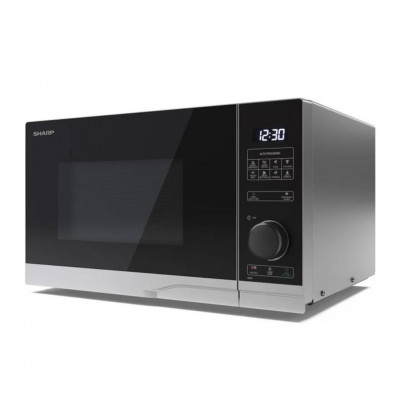 Sharp Microwave Oven 23 Lt - 900W, Digital Control - 11 Power Levels / Black/Silver