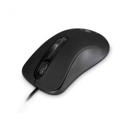 Mouse ATLANTIS optical 3-button with usb scroll, Rubber Coated Black