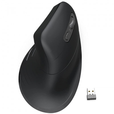 Vertical Mouse, Dual Bluetooth+ 2.4G Wireless Ergonomic, 1000/1600/2400 DPI and 5 Buttons Compatible for PC iOS MacBook iPhone A