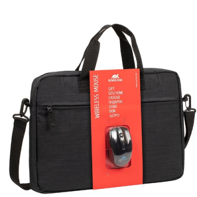 RIVACASE BUNDLE black Laptop bag 15.6" + Wireless mouse - R8038BL