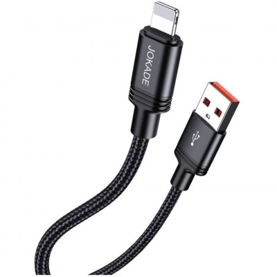 Jokade Charging and synchronising cable 1m 5A USB Lightning, Black