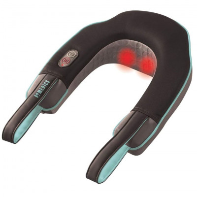 HoMedics Neck and Cervical Massager, Portable Electric with Heating Function, Cushion with Soothing Heat, Batteries or Cable, In