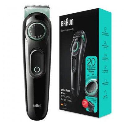 BRAUN Beard trimmer BT3321 with Precision dial and 1 attachment.