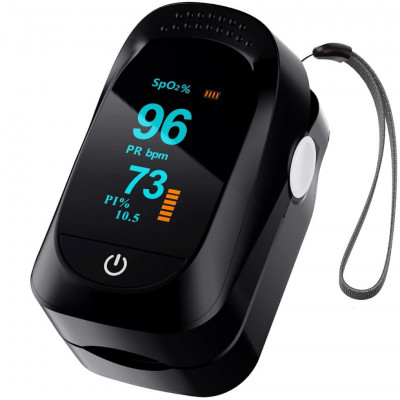 Fingertip Pulse Oximeter, Blood Oxygen Saturation Monitor (SpO2) with Pulse Rate
