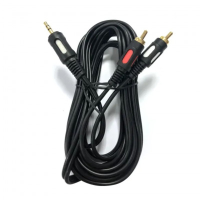 3.5mm Stereo Plug To 2RCA Plug Cable, 3m