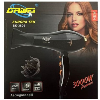 Electric Hair Dryer SK3806 Unfadable Handle 2600W Power Cold Air