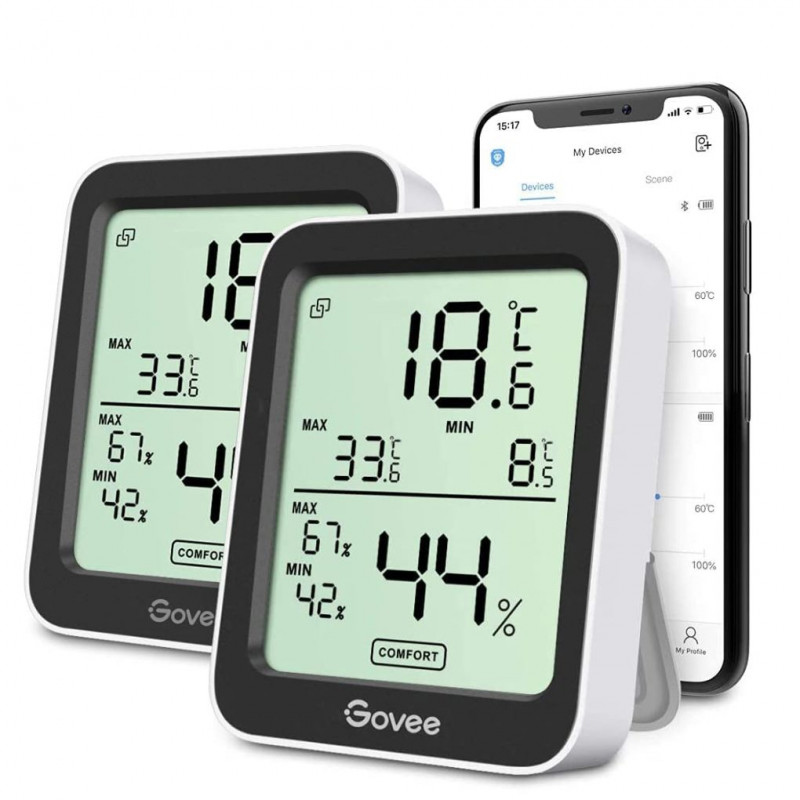 Govee Thermometer Hygrometer with Smart App Alerts and Data Storage , X2