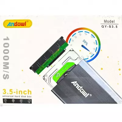 Andowl External Hard Drive Enclosure 3,5