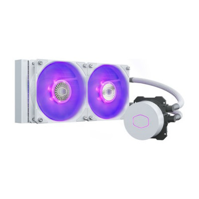 DISS A LIQUIDO COOLER MASTER MLW-D24M-A18PC-RW ML240L V2 WHITE RGB INTEL 1200/2066 AMD AM3/AM4 2x120x120x25 15DBA 1800 RPM