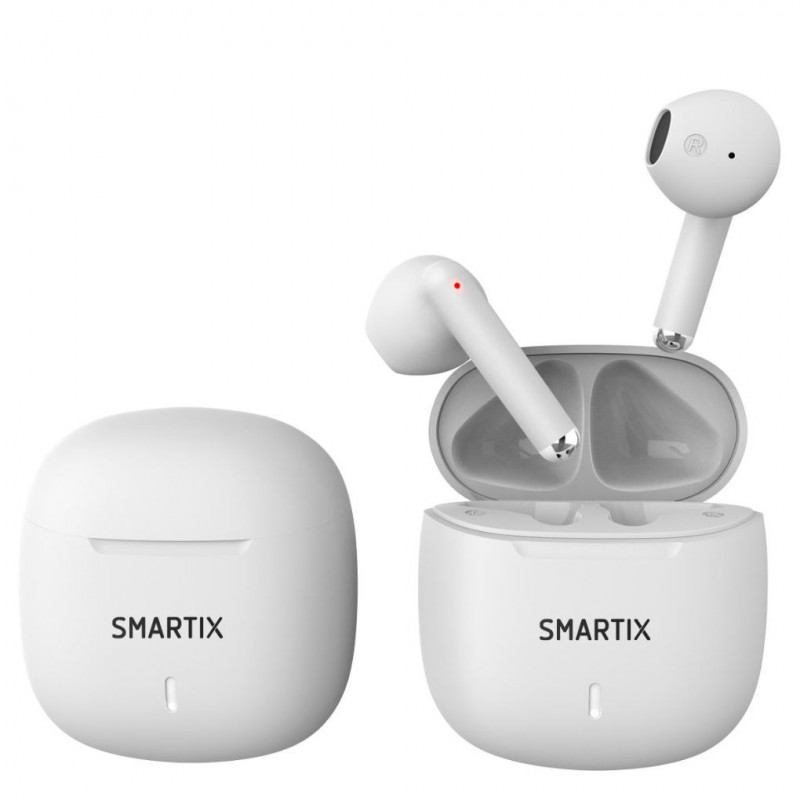 ATLANTIS SMARTIX TWS SM60-FI9-W BT v5.3 HEARPHONE with charging function includes 300mA battery bank White