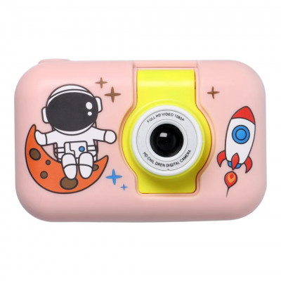 Digital kids camera KDC-0025, 1080p,  Micro SD card slot, Pink