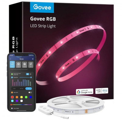 Govee  RGB WiFi LED Strip Light Works with Alexa Google Assistant, 10 m