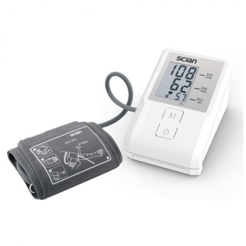 Scian Upper Arm Blood Pressure Monitor with Adjustable Cuff Digital