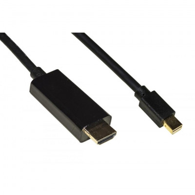 Mini Display Port DP to HDMI Cable Black 2m