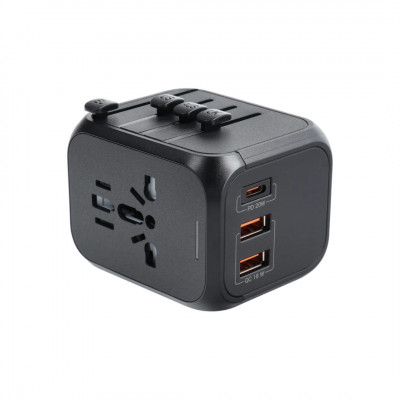 Travel charger / adapter SL-209PQ-2 WHOLE WORLD black