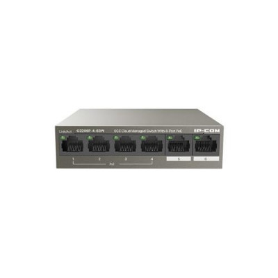 SWITCH POE IP-COM G2206P-4-63W -4 × porte Ethernet Base-T 10/100/1000 PoE, 2 porte uplink 10/100/1000,estens.di rete fino a 250