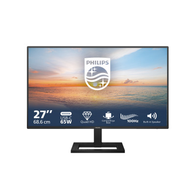 Philips 1000 series 27E1N1600AE 00 computer monitor 68.6 cm (27") 2560 x 1440 pixels Quad HD LCD Black