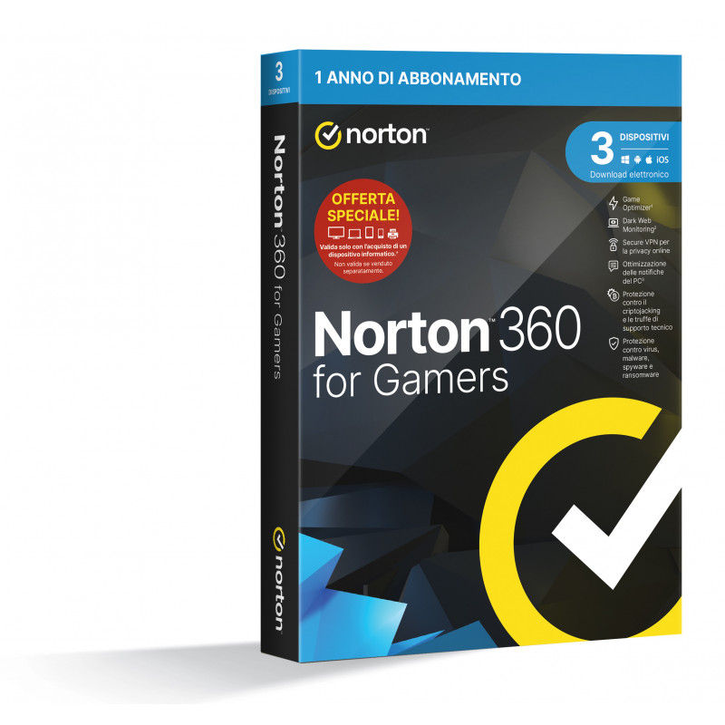 Norton 360 for Gamers 2023 Security management Full 1 license(s) 1 year(s)