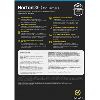 Norton 360 for Gamers 2023 Security management Full 1 license(s) 1 year(s)