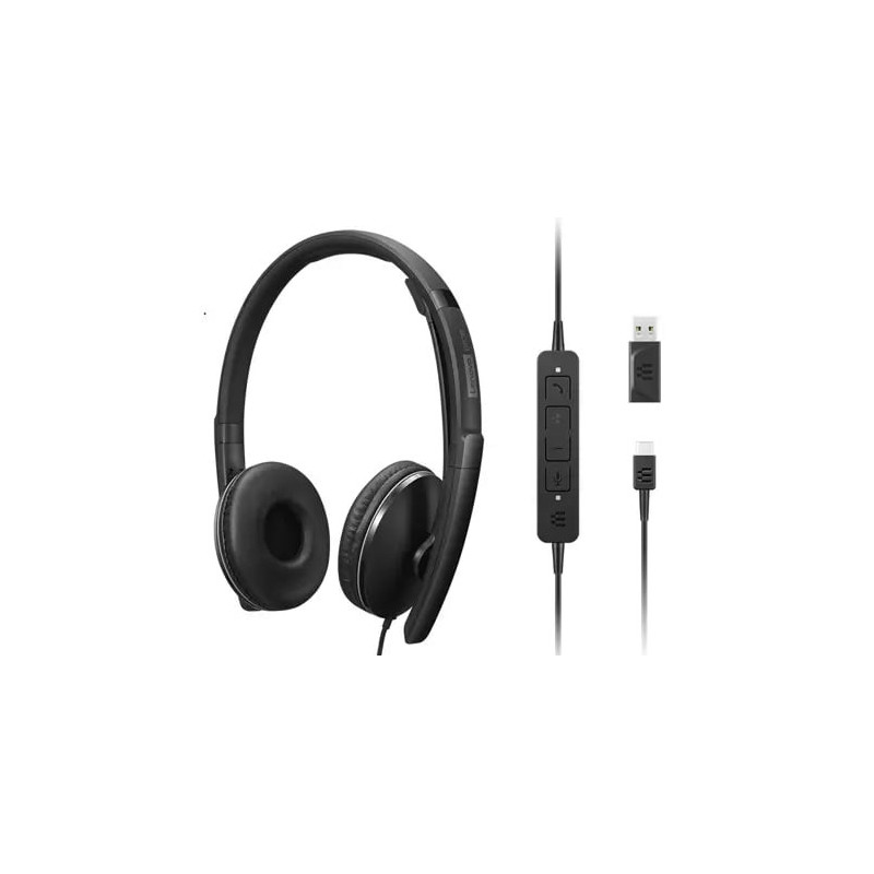 Lenovo 4XD1M39029 headphones headset Wired Head-band USB Type-C Black