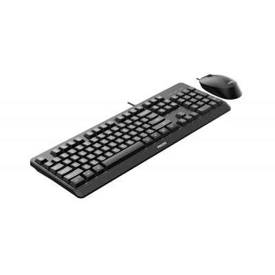 Philips 2000 series SPT6207BL 00 keyboard Mouse included Universal USB QWERTY English Black