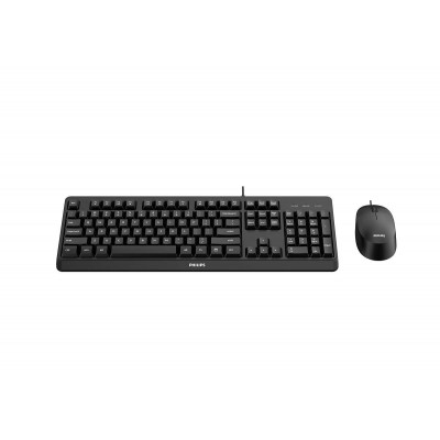 Philips 2000 series SPT6207BL 00 keyboard Mouse included Universal USB QWERTY English Black