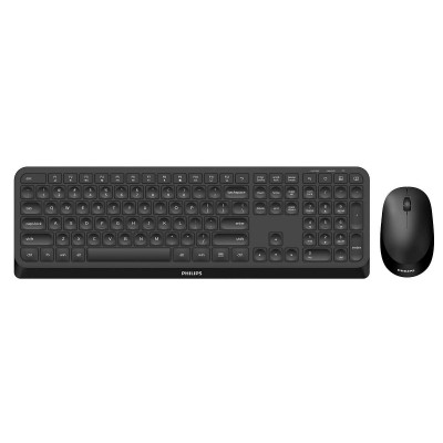 Philips 3000 series SPT6307B 34 keyboard Mouse included Home RF Wireless US English Black