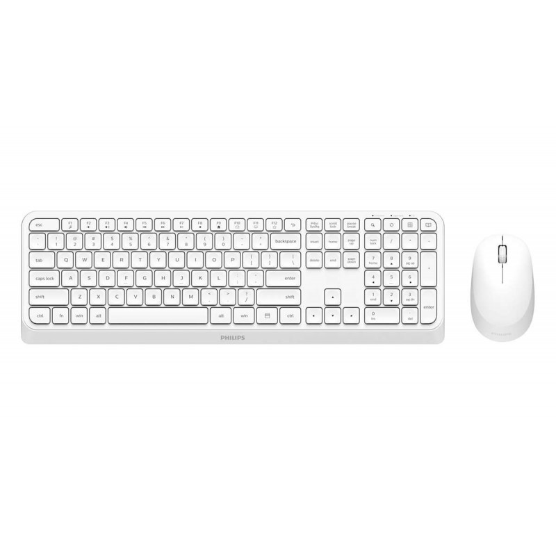 Philips 3000 series SPT6307W 34 keyboard Mouse included Universal RF Wireless QWERTY English White