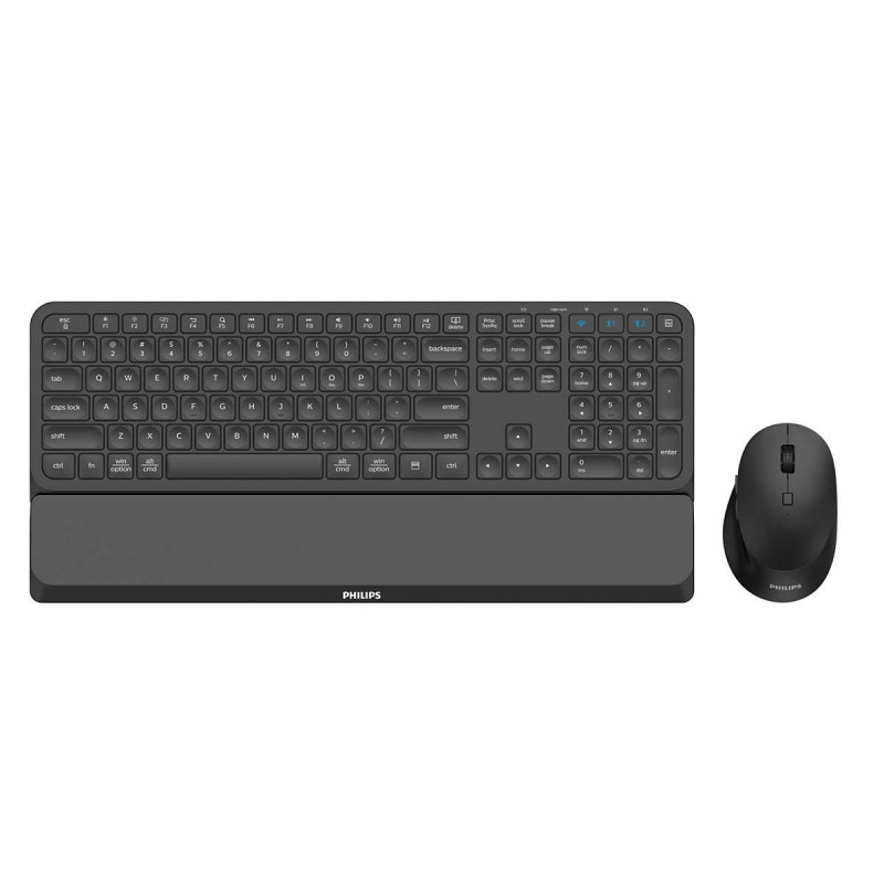 Philips 6000 series SPT6607B 34 keyboard Mouse included Home RF Wireless + Bluetooth Black