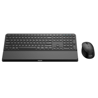 Philips 6000 series SPT6607B 34 keyboard Mouse included Home RF Wireless + Bluetooth Black