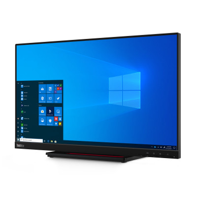 Lenovo ThinkVision T24t-20 LED display 60.5 cm (23.8") 1920 x 1080 pixels Full HD Touchscreen Capacitive Black