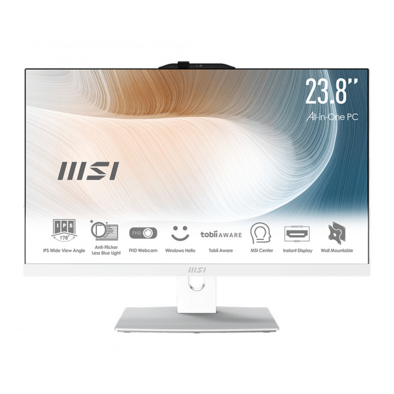 MSI Modern AM242TP 12M-455IT Intel® Core™ i7 i7-1260P 60.5 cm (23.8") 1920 x 1080 pixels All-in-One PC 16 GB DDR4-SDRAM 512 GB