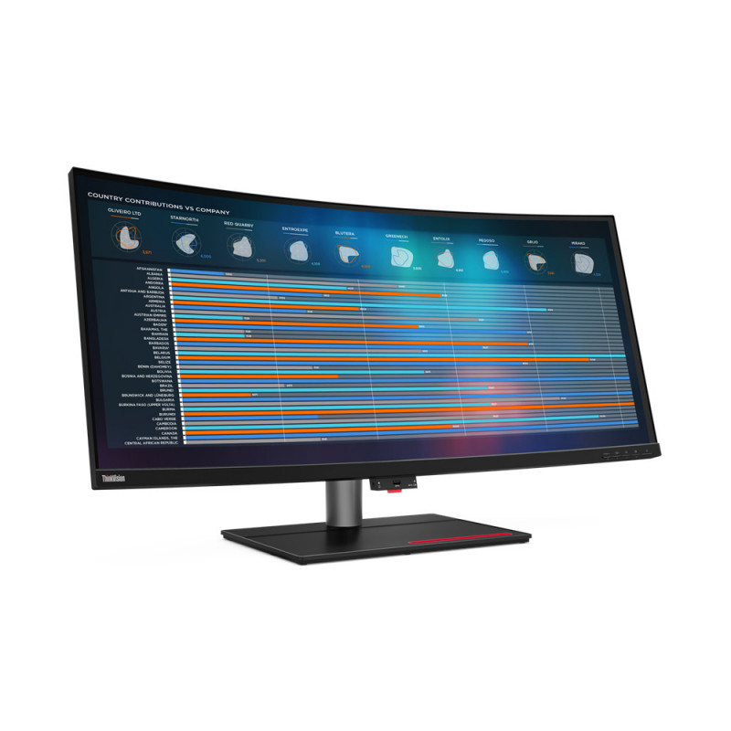 Lenovo ThinkVision P40w-20 LED display 100.8 cm (39.7") 5120 x 2160 pixels 5K Ultra HD Black