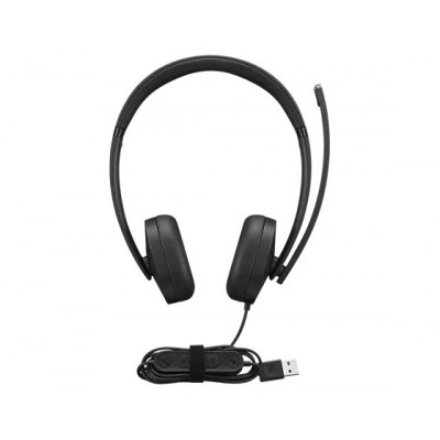 Lenovo 4XD1P83425 headphones headset Wired Head-band Calls Music USB Type-A Black