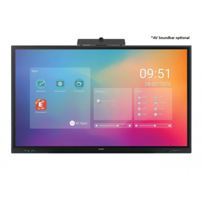 Sharp PN-LC862 Digital signage flat panel 2.18 m (86") LCD Wi-Fi 450 cd m² 4K Ultra HD Black Touchscreen Built-in processor