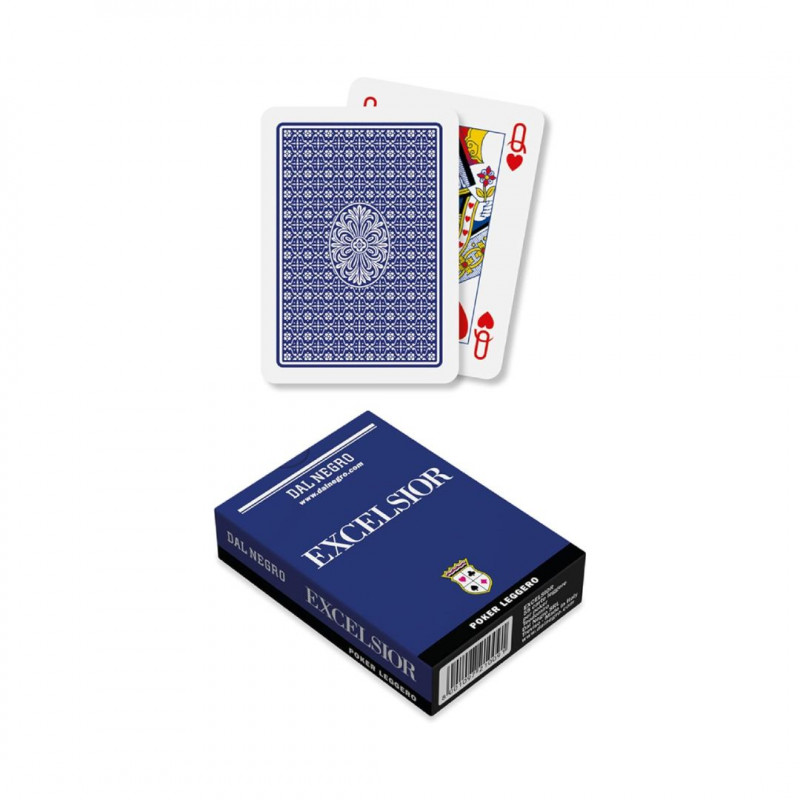 Dal Negro 21009 - Excelsior Poker Single Case Blue, Playing Cards