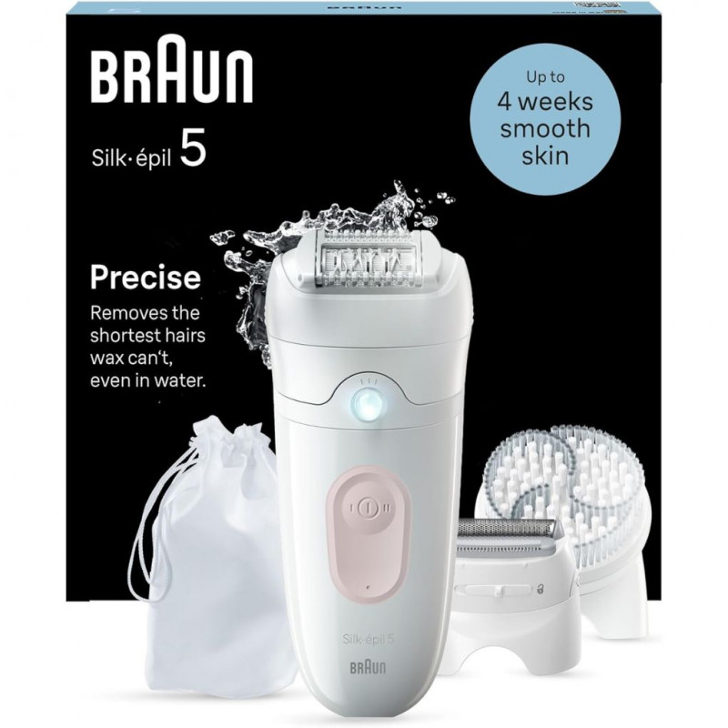 Braun Silk-épil 5 Women\'s Epilator, Long-Lasting Hair Removal, Exfoliating Attachment