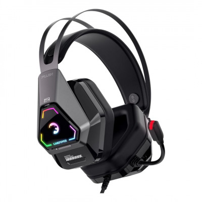 Gamepower Fujin Gaming Headset with Microphone, USB Gamer PC Headphones RGB