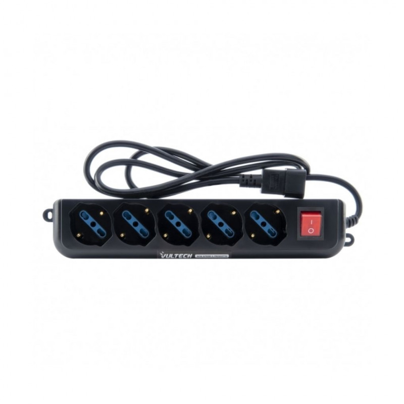 VulTech®  Multi-Socket For UPS 5 Inputs ON/OFF Button, 1.5 mt