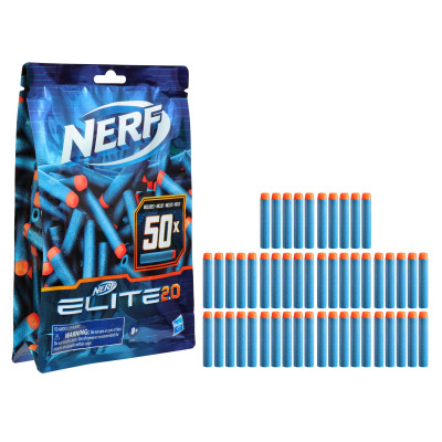 NERF Elite 2.0 50X Darts Refill Pack Official - Blue - E9484 - Hasbro