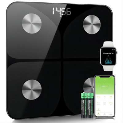 Foryond Personal Digital Scale with Body Fat and Muscle Mass App, 180 Kg / 400 lbs