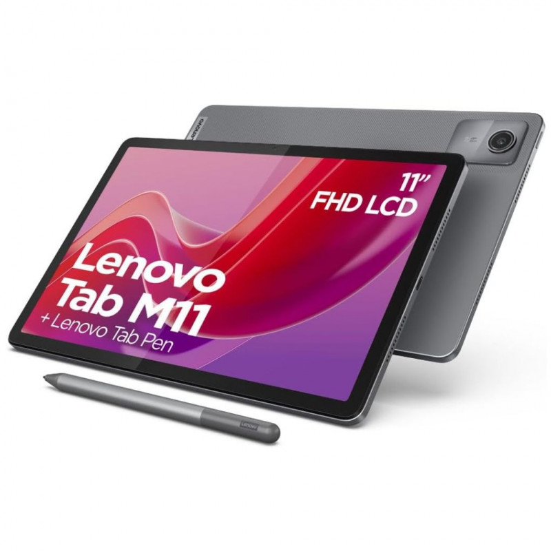 Lenovo Tab M11 Tablet 10.95 Inch WUXGA Touch Display MediaTek G88, 4GB RAM, 128GB eMMC 5.1, Android 14, Includes Pen , Grey