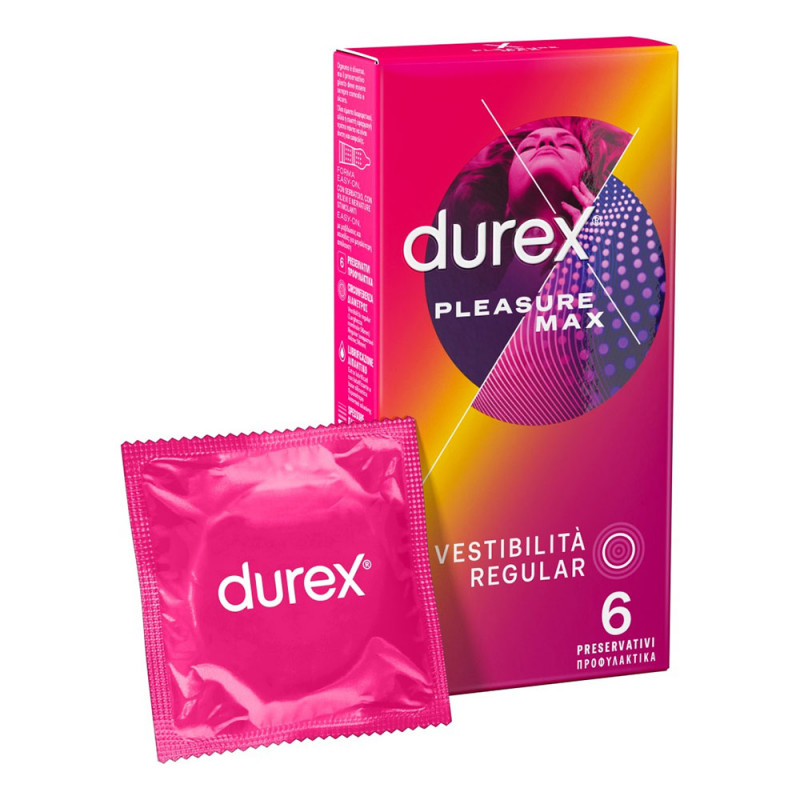 Durex Pleasure Max Ribbed & Dotted Condoms 6 Pack